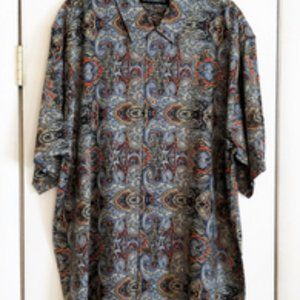 Shirt mens new size XXL 55% linen 45% rayon Statements